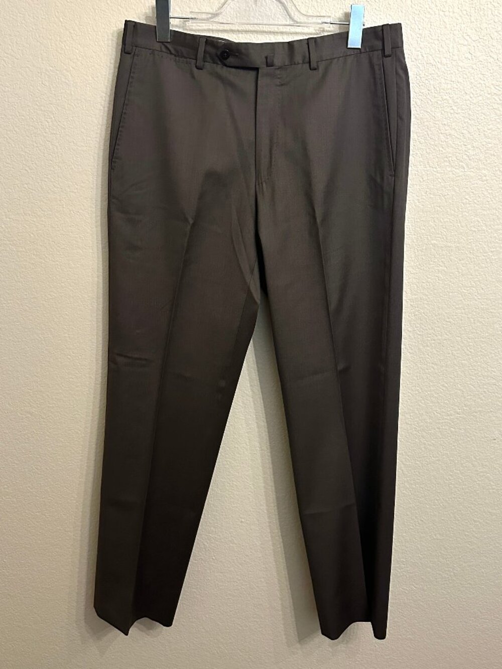 Ermenegildo Zegna EUC Brown Wool Dress Pants 34R